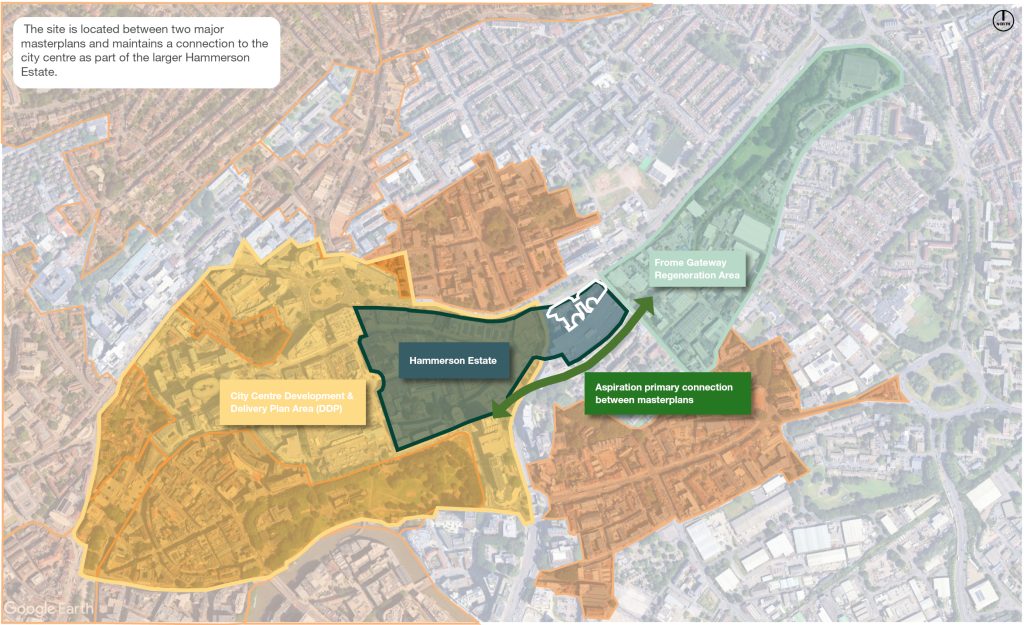 2. Second Image. Caption Plan Shows The Cabot Gate Site With The White Outline